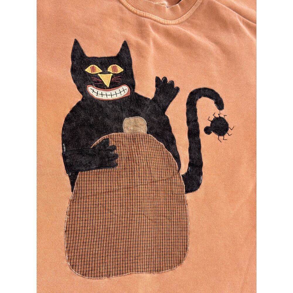 Authentic Pigment Vintage 90s Halloween Pullover Sweatshirt Unisex Size S - Picture 4 of 13